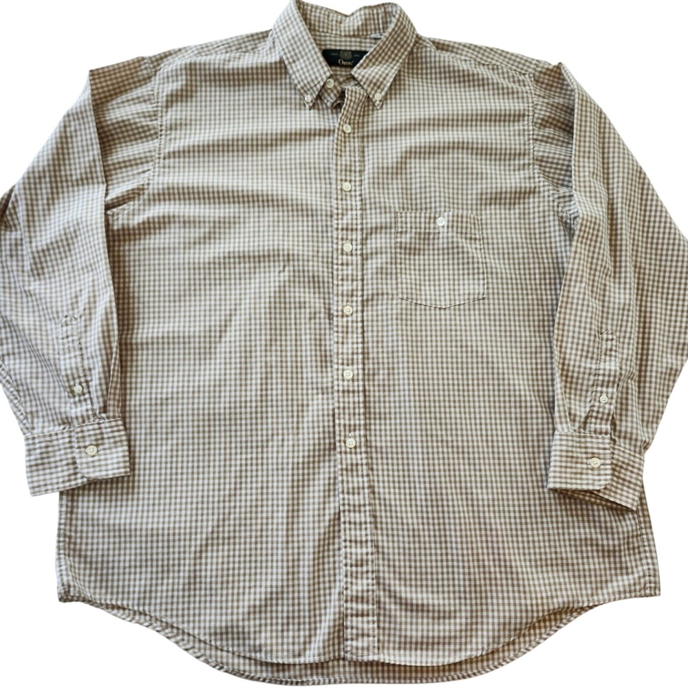 Orvis Vintage Button Down Long Sleeve Gingham Checkered plaid Shirts Men's XL - Picture 3 of 11